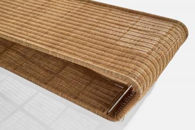 Danny Ho Fong Chaise Longue with Wicker and Steel USA 1960s