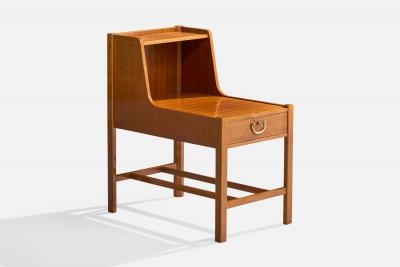 David Rosen Nighstands with Wood and Brass Sweden 1950s