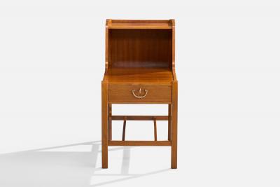 David Rosen Nighstands with Wood and Brass Sweden 1950s