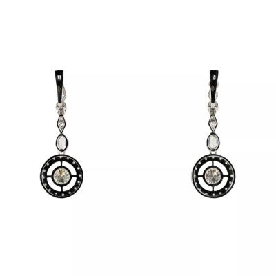Diamond Earrings In 18k White Gold 21st Century