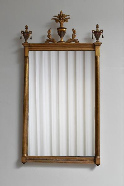 Directoire style gilded wooden mirror 1910s 