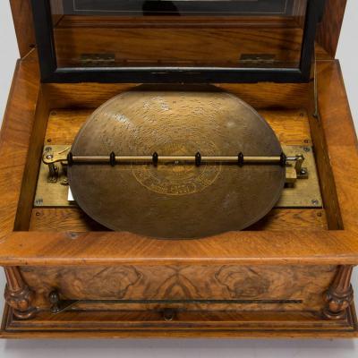 Disc Musical Box With Singing Birds Germany Hamburg Late 19th Century