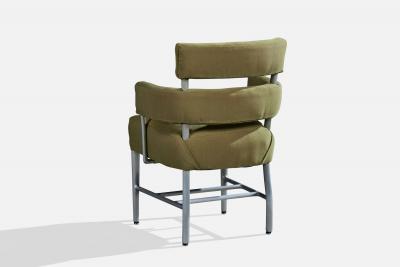 Dorothy Marckwald Dining Room Chairs with Aluminum and Fabric USA 1950