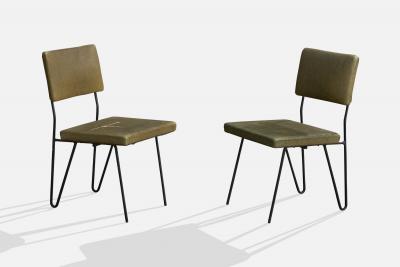 Dorothy Schindele Dining Chairs with Iron and Vinyl United States 1950s