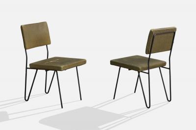 Dorothy Schindele Dining Chairs with Iron and Vinyl United States 1950s