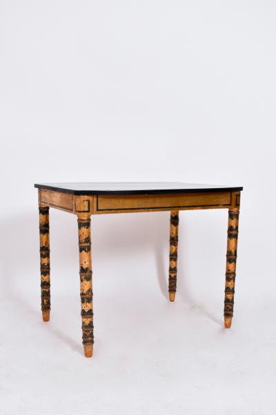 Ebonised and gold painted table 1920s 