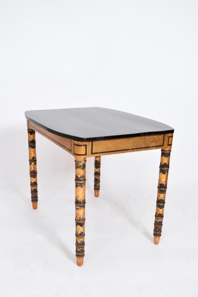 Ebonised and gold painted table 1920s 
