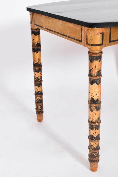 Ebonised and gold painted table 1920s 