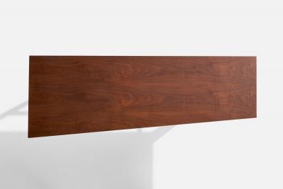 Edward Wormley Console Table with Walnut and Brass USA 1950s