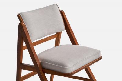 Edward Wormley Dining Room Chairs with Walnut Fabric USA 1950s
