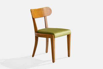 Edward Wormley Dining Room Chairs with Wood and Velvet USA 1950s