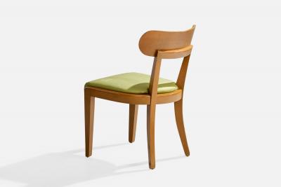 Edward Wormley Dining Room Chairs with Wood and Velvet USA 1950s