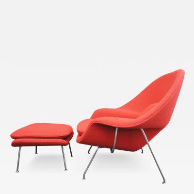 Eero Saarinen Womb Chair and Ottoman by Eero Saarinen for Knoll