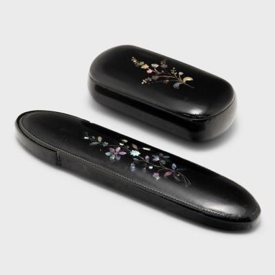 English Petite Mother of Pearl Inlay Box