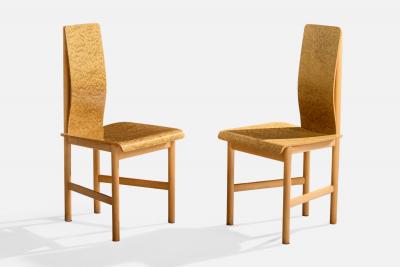Enzo Mari Dining Room Chairs with Plywood and Beech Italy 1980s