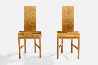 Enzo Mari Dining Room Chairs with Plywood and Beech Italy 1980s