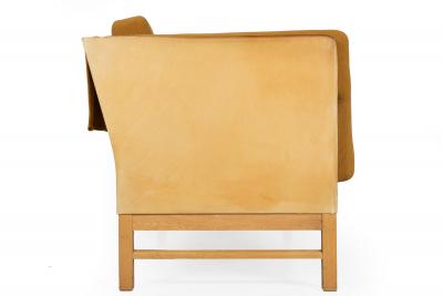 Erik Jorgensen Danish Modern Leather Tweed Oak Sofa Model EJ 315 by Erik Jorgensen