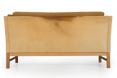 Erik Jorgensen Danish Modern Leather Tweed Oak Sofa Model EJ 315 by Erik Jorgensen