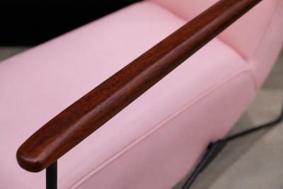 Ernesto Hauner Reclining Chair in Metal Hardwood Leather Ernesto Hauner 1960s Lot 340A