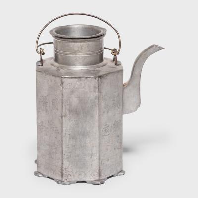 Etched Pewter Teapot