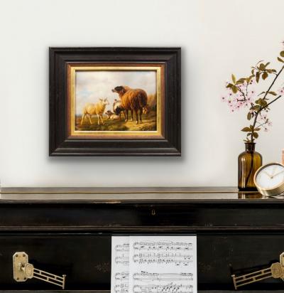 Eugene Verboeckhoven Sheep Goats in a Landscape 1859 Eugene Verboeckhoven