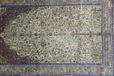 Extremely Fine Antique Persian Silk Kashan Rug 6 6 x 9 8 