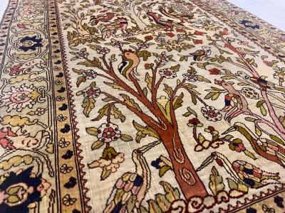 Extremely Fine Antique Turkish Silk Hereke Rug 20 x 3 x 5 