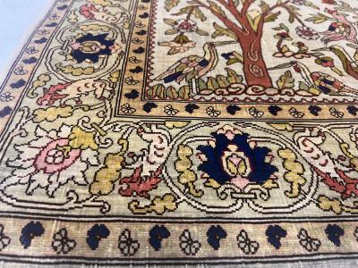 Extremely Fine Antique Turkish Silk Hereke Rug 20 x 3 x 5 