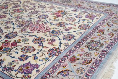Extremely Fine Persian Isfahan Wool Silk Rug 7 0 x 10 0 