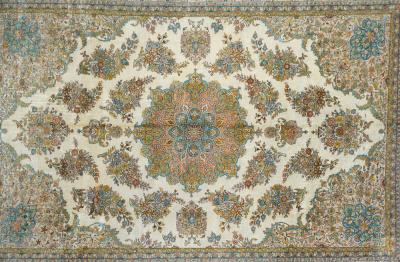 Extremely Fine Turkish Silk Hereke Rug 6 6 x 9 6 