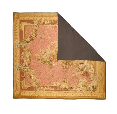 Extremely Fine and Rare Antique French Beauvais Aubusson Tapestry 9 1 x 9 10 