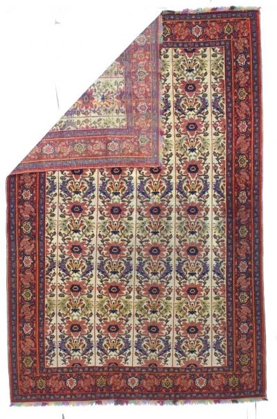 Extremely Fine and Rare Antique Persian Wool on Silk Senneh Rug 4 5 x 6 9 