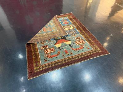 Extremely Fine and Rare Caucasian Kuba Pictorial Wool Rug 8 10 x 12 1 