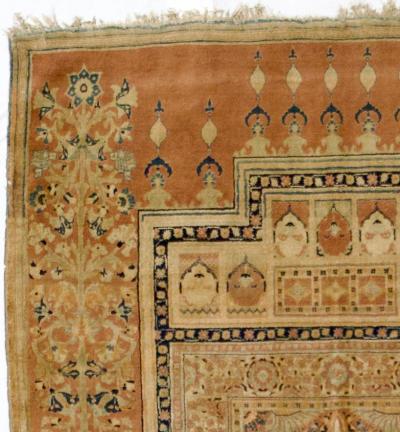 Extremely Fine rare and unusual Antique Persian Silk Heriz Rug 40 x 54 