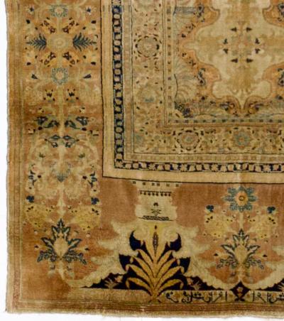 Extremely Fine rare and unusual Antique Persian Silk Heriz Rug 40 x 54 