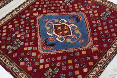 Extremely fine pair of saddle bag Persian Kashkouli Rug 2 0 x 4 0 
