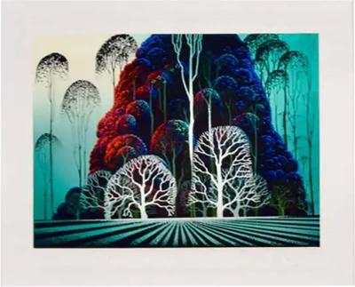 Eyvind Earle Contemporary Serigraph Eucalyptus Forest by Eyvind Earle