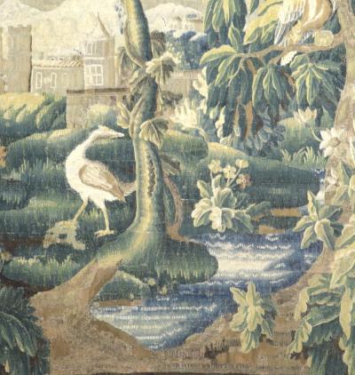 Fine Antique 18th Century French Verdure Tapestry 8 6 x 11 2 