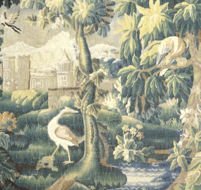 Fine Antique 18th Century French Verdure Tapestry 8 6 x 11 2 