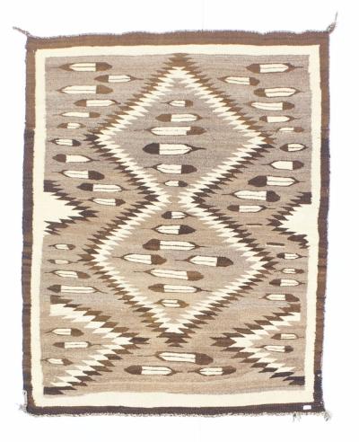 Fine Antique American Indian Navajo Rug 3 5 x 4 3 