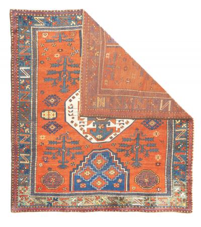 Fine Antique Caucasian Kazak Rug 6 7 x 7 4 