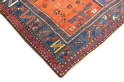 Fine Antique Caucasian Kazak Rug 6 7 x 7 4 