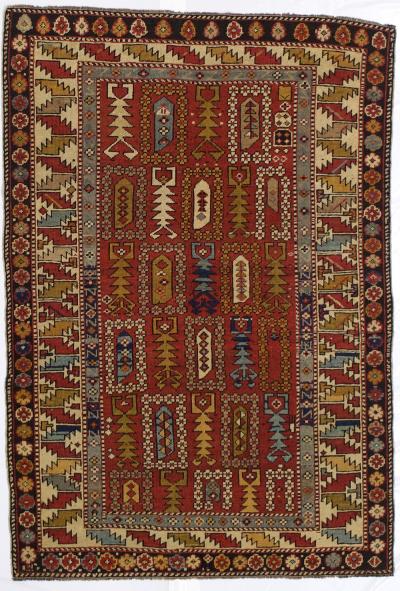 Fine Antique Caucasian Kuba Rug 3 5 x 5 0 