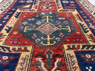Fine Antique Caucasian Rug 3 0 x 4 2 