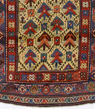 Fine Antique Ganjeh Kazak Rug 3 10 x 9 3 