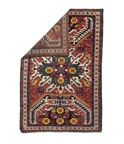Fine Antique Kazak Wool Rug 4 9 x 7 2 