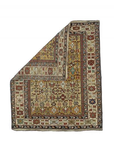 Fine Antique Kuba Rug 4 x 0 x 5 x 8