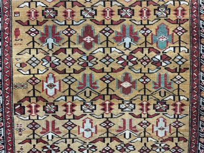 Fine Antique Kuba Rug 4 x 0 x 5 x 8