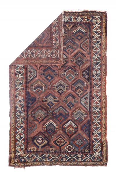 Fine Antique Kurdish Tribal Wool Rug 4 7 x 7 3 