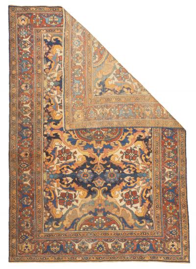 Fine Antique Mahal Farahan Rug 47 x 67